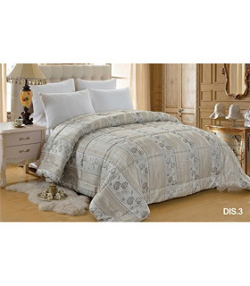 Lucy Trapunta Invernale Imbottita 300 gr/mq Stampata 100% Morbida Microfibra di Poliestere Misura Letto Matrimoniale 2 Piazze