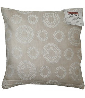 Nantes Cuscino Imbottito Sfoderabile con Zip in Tessuto 100% Poliestere cm 45x45 Dis 4 Grigio Scuro