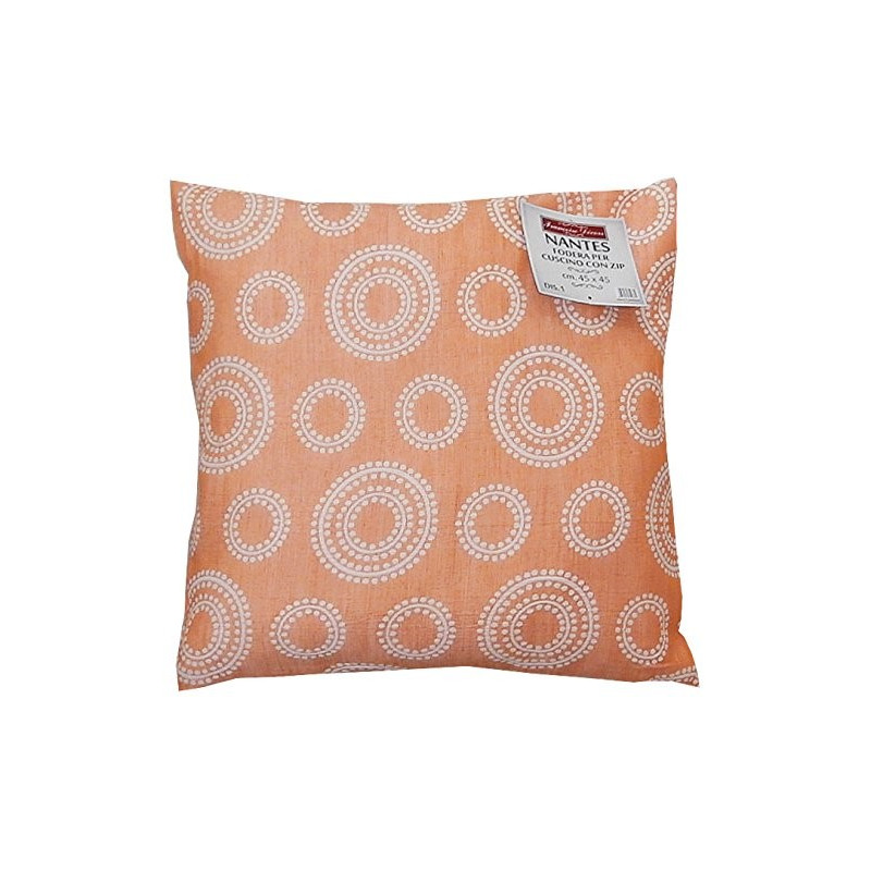 Nantes Cuscino Imbottito Sfoderabile con Zip in Tessuto 100% Poliestere cm 45x45 Dis 4 Grigio Scuro