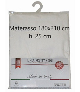 Coprimaterasso Carson Maxi Sanforizzato 100% Cotone misura 2 Piazze Matrimoniale cm 180X210 altezza Materasso cm 25 Made in I