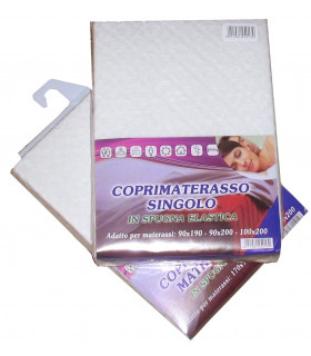 Coprimaterasso Elasticizzato in spugna JACQUARD con angoli ed elastici cm. 90X200 misura 1 PIAZZA SINGOLO - altezza materasso