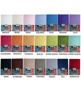 Joli Lenzuolo Sopra 100% cotone misura MATRIMONIALE cm 240x300 colore BIANCO Made in Italy 57 fili al cm2