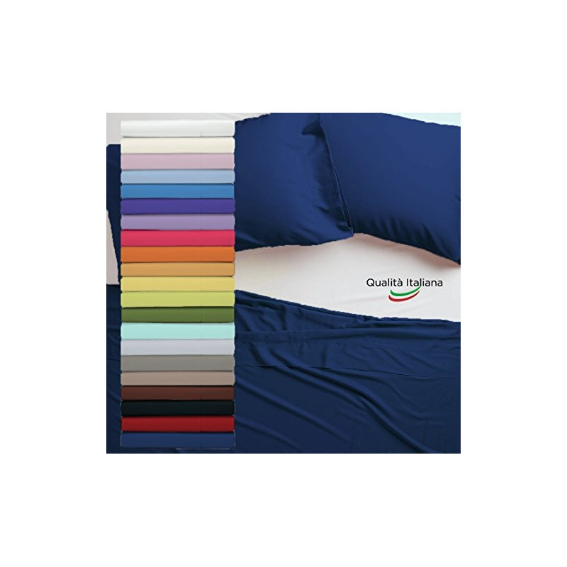 Joli Lenzuolo Sopra 100% cotone misura MATRIMONIALE cm 240x300 colore BIANCO Made in Italy 57 fili al cm2