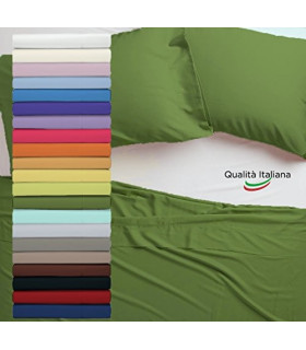 Joli Lenzuolo Sopra 100% cotone misura MATRIMONIALE cm 270x300 - 21 COLORAZIONI - Made in Italy 57 fili al cm2
