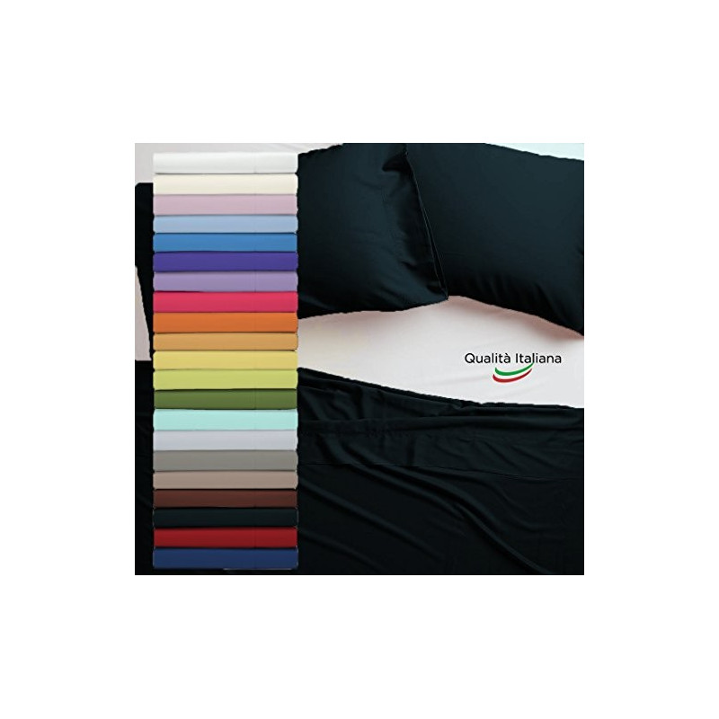 Joli Lenzuolo Sopra 100% cotone misura MATRIMONIALE cm 270x300 - 21 COLORAZIONI - Made in Italy 57 fili al cm2