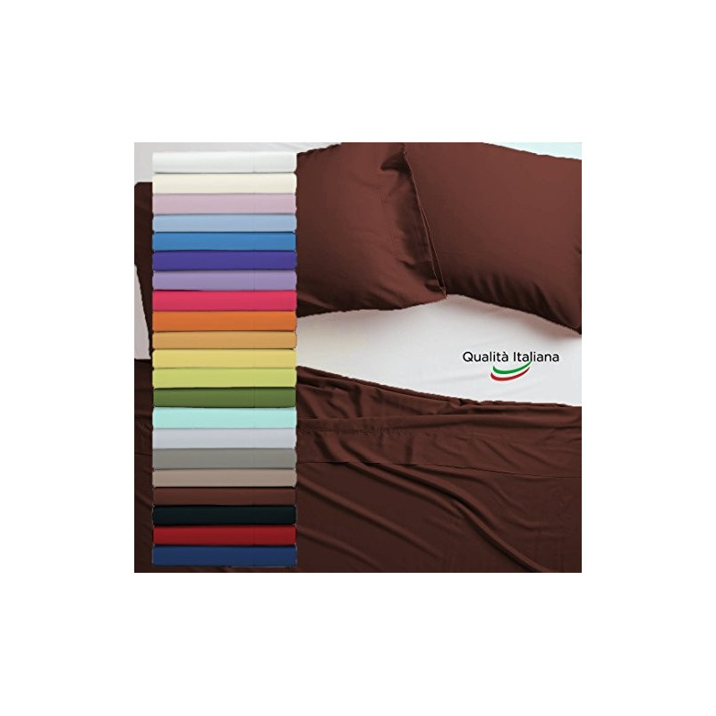 Joli Lenzuolo Sopra 100% cotone misura MATRIMONIALE cm 270x300 - 21 COLORAZIONI - Made in Italy 57 fili al cm2