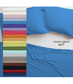 Joli Lenzuolo Sopra 100% cotone misura MATRIMONIALE cm 270x300 - 21 COLORAZIONI - Made in Italy 57 fili al cm2
