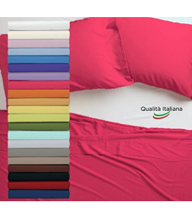 Joli Lenzuolo Sopra 100% cotone misura SINGOLO cm 150x300 colore BIANCO Made in Italy 57 fili al cm2