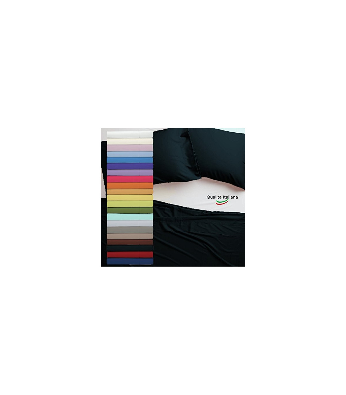 Joli Lenzuolo Sopra 100% cotone misura SINGOLO cm 150x300 colore BIANCO Made in Italy 57 fili al cm2