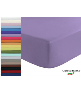 Joli Lenzuolo Sotto con Angoli ed Elastici 100% cotone misura MATRIMONIALE cm 180x200 altezza materasso cm 25 colore BIANCO M