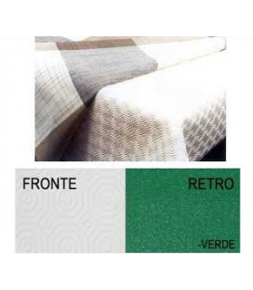Mollettone Plastificato Salva Tavolo Proteggi Tavola Sottotovaglia 100% Made in Italy Colore Bianco e Verde Misura cm 140x240