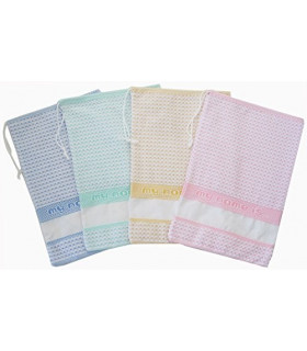 Sacchetto Bimbo Asilo o Prima Infanzia in Tela Aida Ricamabile Misura 42x28 cm. in 100% Cotone Disponibile in 4 colori