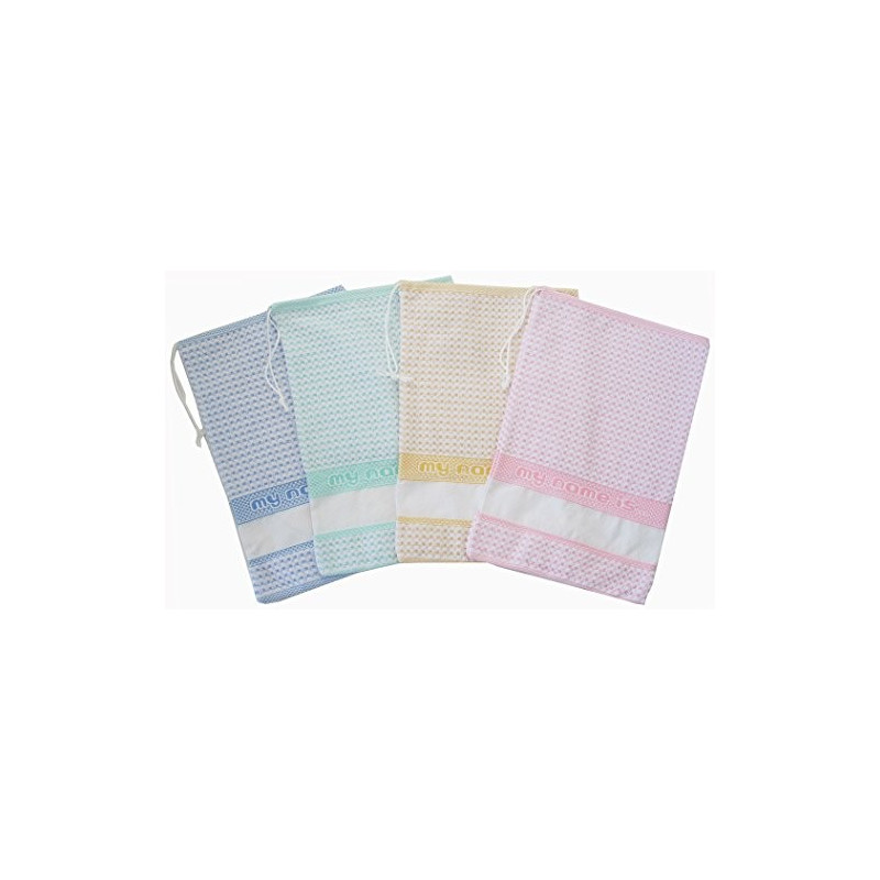 Sacchetto Bimbo Asilo o Prima Infanzia in Tela Aida Ricamabile Misura 42x28 cm. in 100% Cotone Disponibile in 4 colori